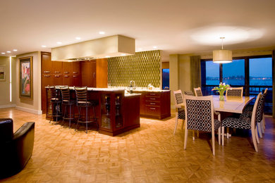 Photo of a contemporary kitchen in Boston.