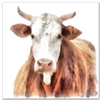 DDCG - Painterly Dairy Cow 30x30 Canvas Wall Art - With a touch of rustic, a dash of industrial, and a pinch of modern elegance, this wall art helps you create a warm and welcoming space in your home. Digitally printed on demand with custom-developed inks, this  design displays vibrant colors proven not to fade over extended periods of time. The result is a beautiful piece of artwork worthy of showcasing in your home.