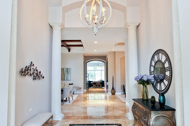 Hallway - traditional hallway idea in Miami