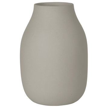 Colora Porcelain Vase, Mourning Dove/Light Gray