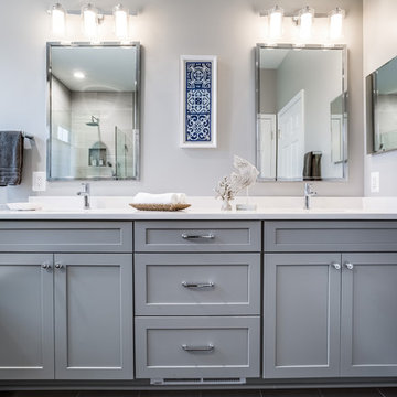 Lorton Gray Transitional Master Bath