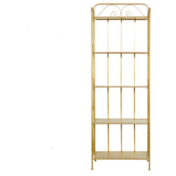Gold Iron Glam Bakers Rack, 67"x24"x13" 560045