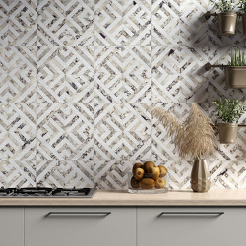 Calacatta Picasso Marble Collection | Luxury Veined Marble Look Tiles for Floor
