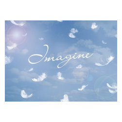 American Wallpaper & Design - "Imagine" Mural Wallpaper - Wall Decals