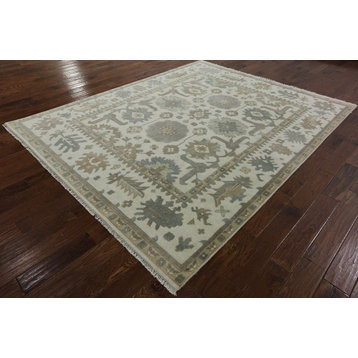 Oushak Hand-Knotted Wool Oriental Rug, 7'9"x9'9"