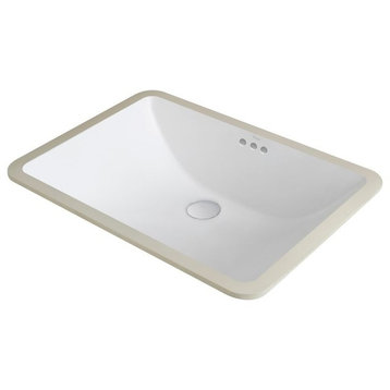 Kraus KCU-251 Elavo 23-1/4" Ceramic Undermount Bathroom Sink - White