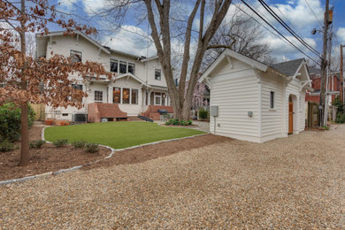 Example of an arts and crafts detached garage design in Charlotte