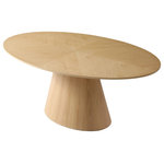 Meridian Furniture - Gavin Dining Table, Small - Give your dining area a natural look with this Gavin white oak dining table. Crafted from wood and featuring an oval design, this table is both sturdy and roomy so you can entertain plenty of guests. Its white oak wood veneer finish creates a natural look inherent to any dining space. Its mid-century design is perfect for contemporary, classic, and rustic homes, making it a versatile piece that fits into any kitchen or dining room.