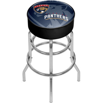 NHL Chrome Bar Stool With Swivel, Watermark, Florida Panthers