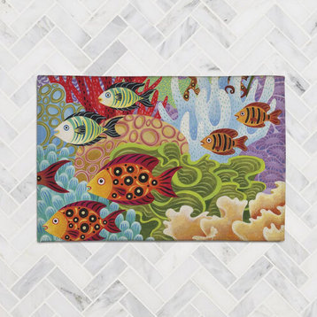Fish in the Hood 2'x3' Chenille Rug