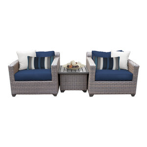 Florence 3 Piece Outdoor Wicker Patio Furniture Set 03a Tropical Outdoor Lounge Sets By Design Furnishings