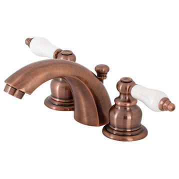 Kingston Brass KB956PL Victorian Widespread Bathroom Faucet, Antique Copper