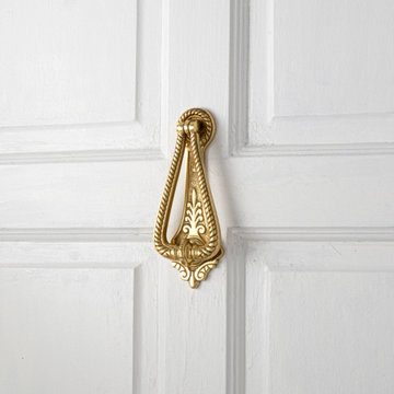 Ornamental Heavy Duty Brass Door Knocker Door 6.75"H X 3" W Renovators Supply