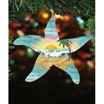 Starfish Scenic Ornament, Set of 3