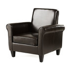 GDF Studio Larkspur Modern Design Leather Club Chair, Brown