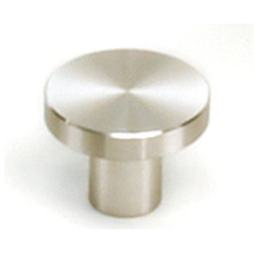 Brickell Stainless Steel Small Flat Top Knob  - 1 1/4"