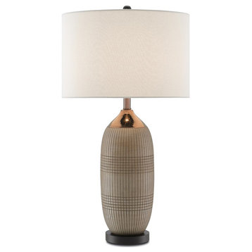 6000-0096 Alexander Table Lamp, Matte & Glossy Gold and Black