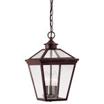 Savoy House - Ellijay Outdoor Hanging Lantern, English Bronze, 15.75" - The Ellijay is an eye-catching four-sided, clear glass top collection, perfect for the cottage-look homes of today.