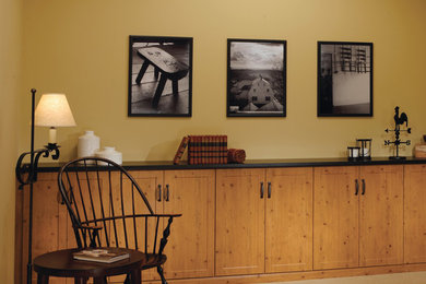 Example of a family room design in Other