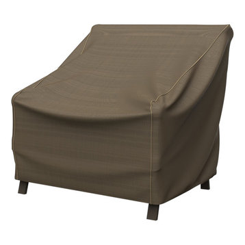 Budge NeverWet Hillside Patio Chair Cover, Black & Tan, Extra Large - 39"h X 37"