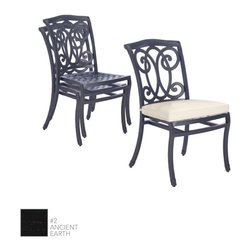 Somerset Mediterranean Cast Aluminum Dining Side Chair by Summer Classics - Outdoor Dining Chairs