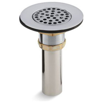 Kohler Brass Sink Strainer w/ Tailpiece For 3-1/2" To 4" Outlet, Polished Chrome