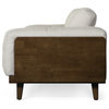Connor Contemporary Oversized 3 Seater Sofa, Beige/Dark Walnut, Fabric