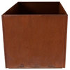 Nice Corten Square Planter, 20"