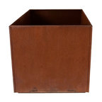 Nice Corten Square Planter, 20"