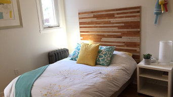 Reclaimed wood headboard