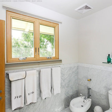 New Wood Windows in Gorgeous Bathroom - Renewal by Andersen San Francisco Bay Ar