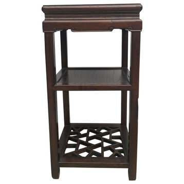 Chinese Carved Lattice Wood Table