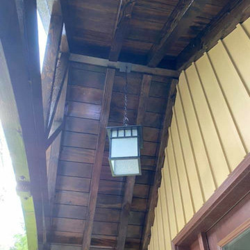 Custom post and beam entrance way