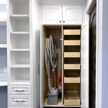 New updated broom/cleaning closet built in cabinet