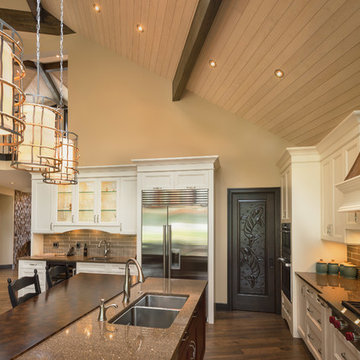 Open Concept Kitchen With Vaulted Ceilings