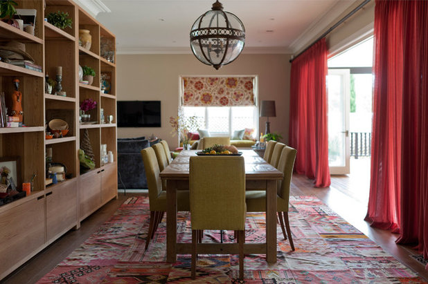 Eclectic Dining Room by Lisa Burdus Interior Design