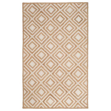 Safavieh Cape Cod Collection CAP304 Rug, Natural/Ivory, 6'x9'