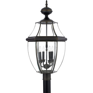 Quoizel NY9045 Newbury 4 Light 30" Tall Post Lantern - Medici Bronze