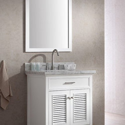 31 inch Single Sink Bathroom Vanity Set in White Finish - Bathroom Vanities And Sink Consoles