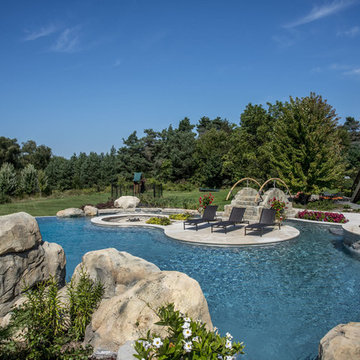 Swimming Pool with Island and Lazy River