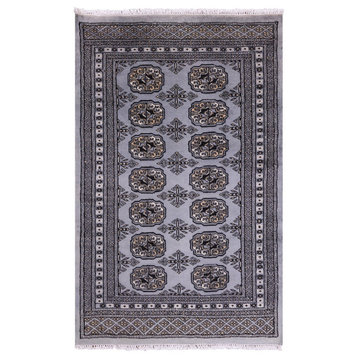 Silky Bokhara Hand Knotted Wool Rug 2' 7" X 4' 1" - Q21806