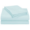 Becky Cameron Ultra Soft Checkered Design 4-Piece Bed Sheet Set, Twin, Aqua