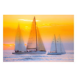 Douglas Page Photographic Arts - Sail Into The Sun, Canvas Giclee, 24"x16" - Prints And Posters
