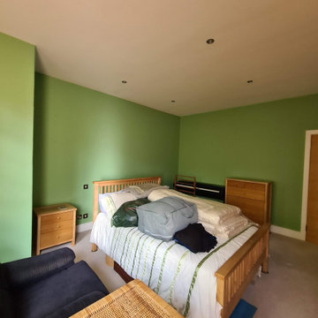 Green and Blue bedroom in Putney SW15