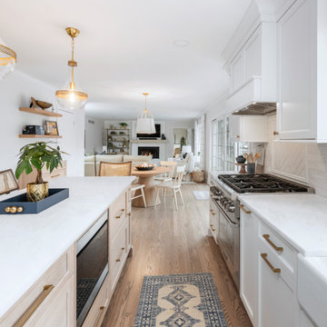 White oak and White Custom Kitchen