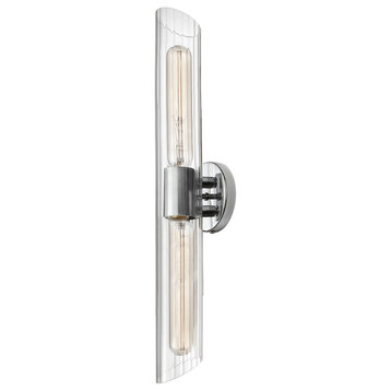 Samantha 2-Light Vanity Fixture in Clear