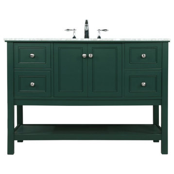 Elegant Decor VF27048GN 48" Single Bathroom Vanity, Green