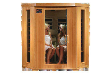 HeatWave Tucson Four Person Corner Infrared Sauna with Carbon Heaters