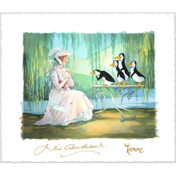 Disney Fine Art Mary Poppins and Merry Penguins by Toby Bluth