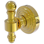 Allied Brass - Retro Wave Collection Robe Hook, Unlacquered Brass - The traditional motif from this elegant collection has timeless appeal. Robe Hook is constructed of the finest solid brass materials to provide a sturdy hook for your robes and towels. Hook is finished with our designer lifetime finishes to provide unparalleled performance